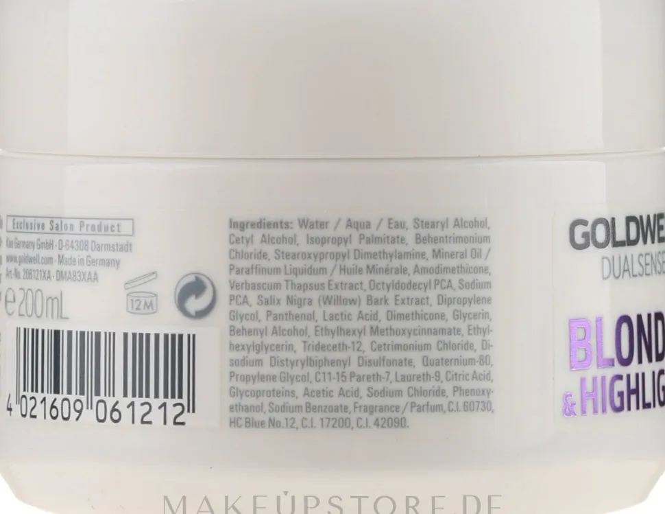 Haarmaske für blondes und gesträhntes Haar