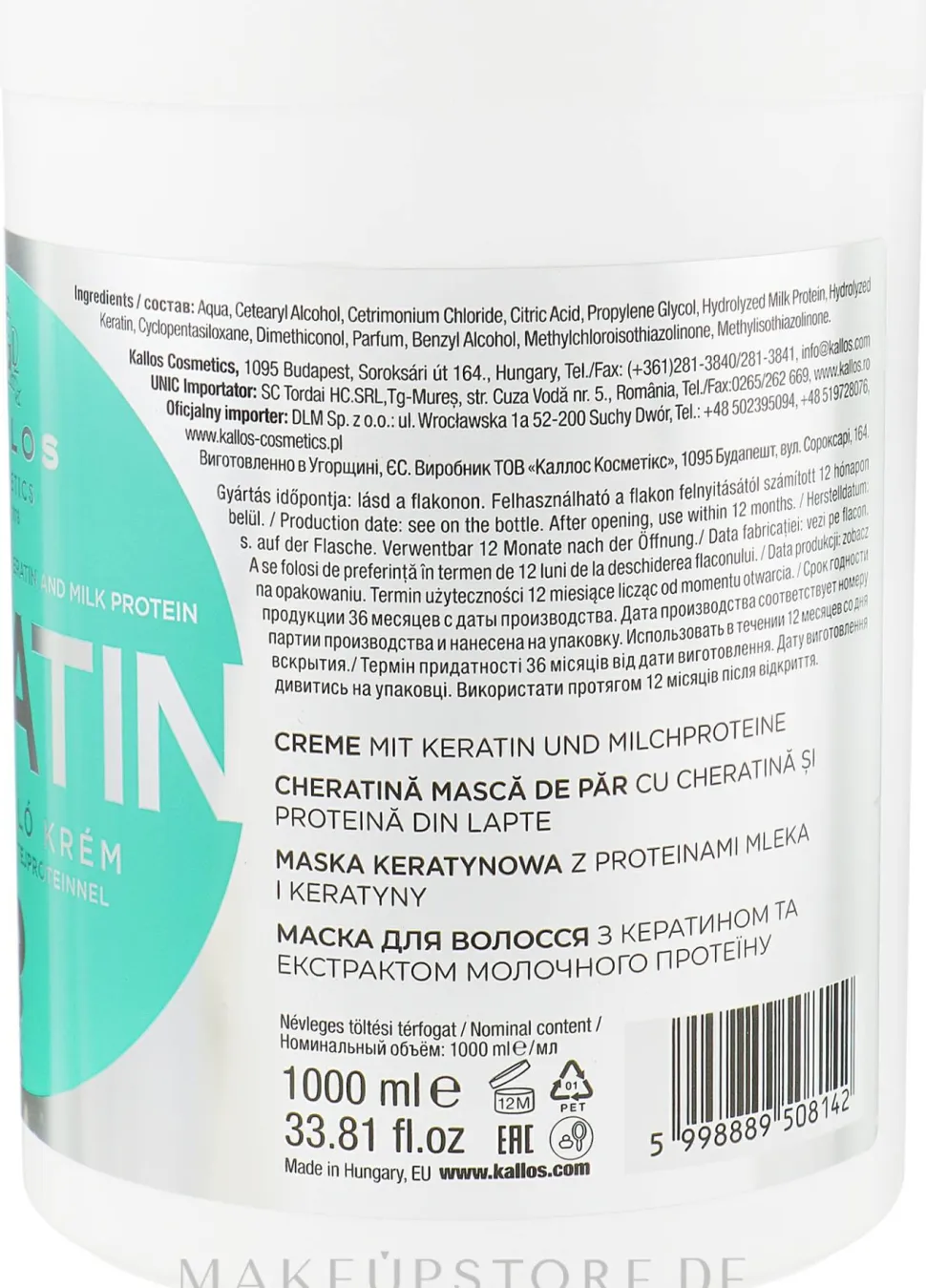 Haarmaske mit Keratin und Milchproteinen