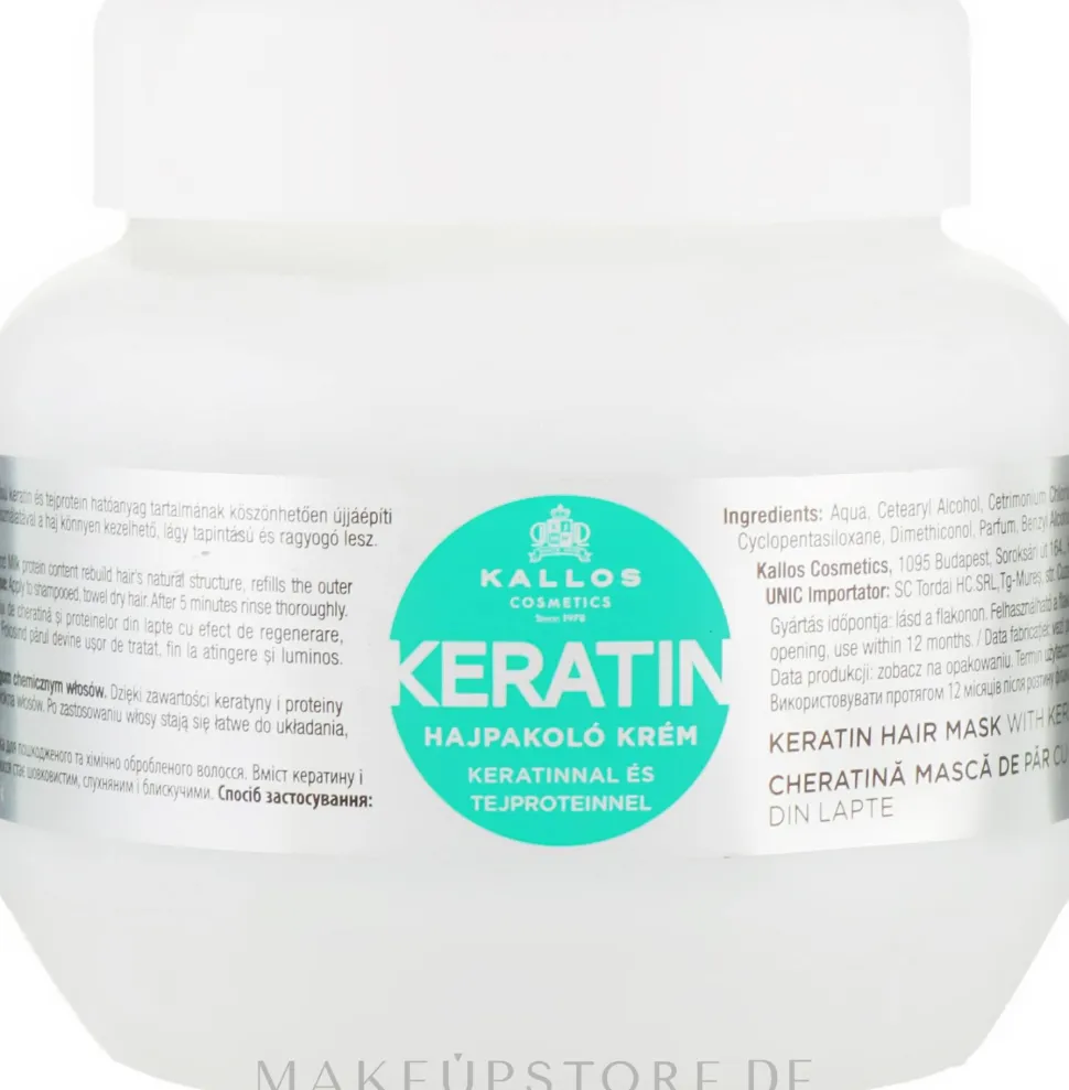 Haarmaske mit Keratin und Milchproteinen