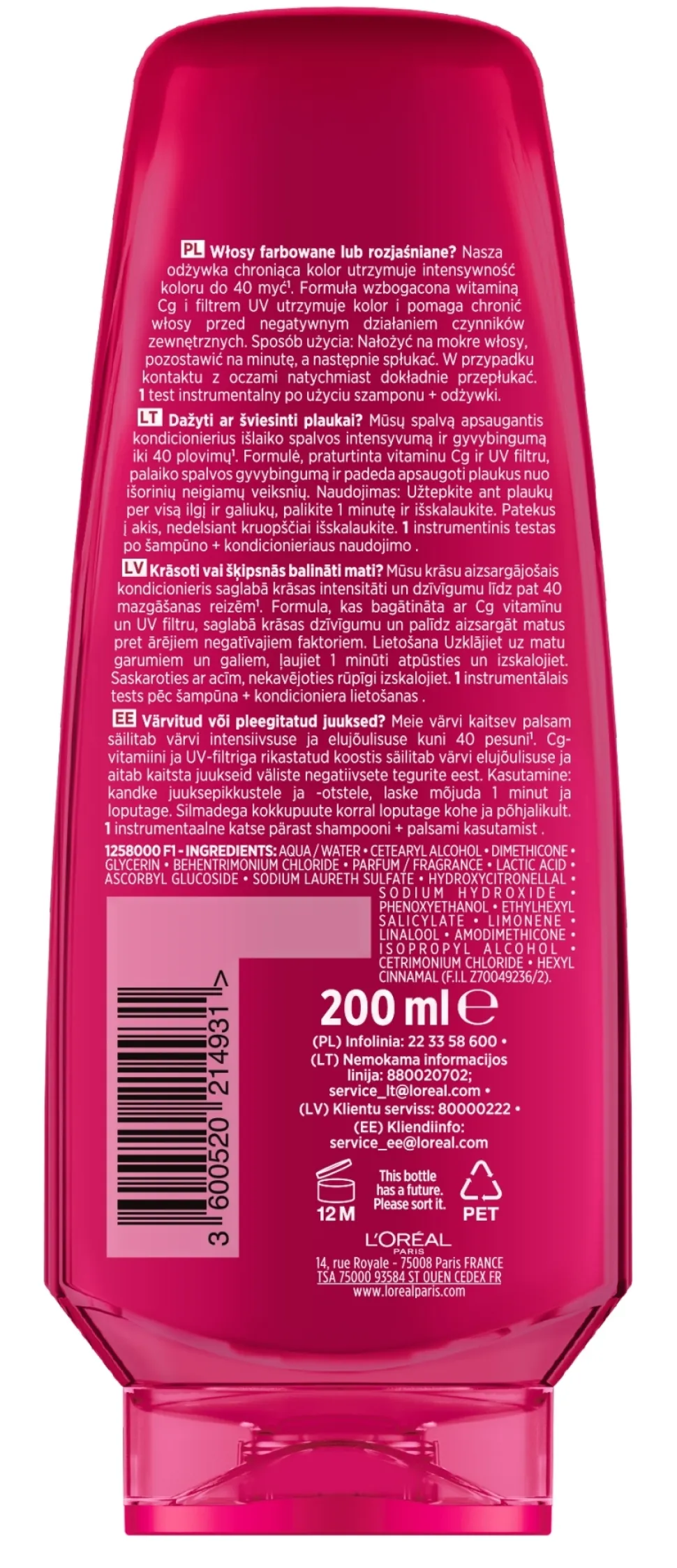 Haarspülung für coloriertes Haar