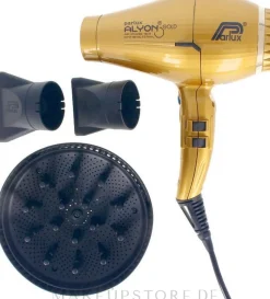 Haartrockner mit Diffusor golden