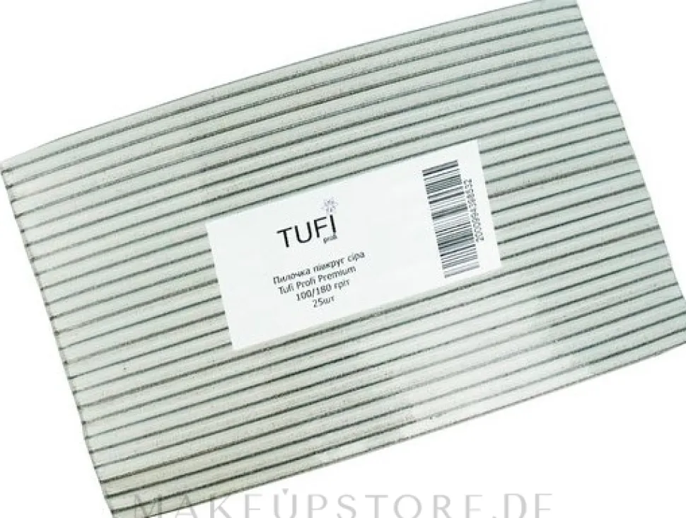 Halbkreisförmige Nagelfeile 100/180 grau