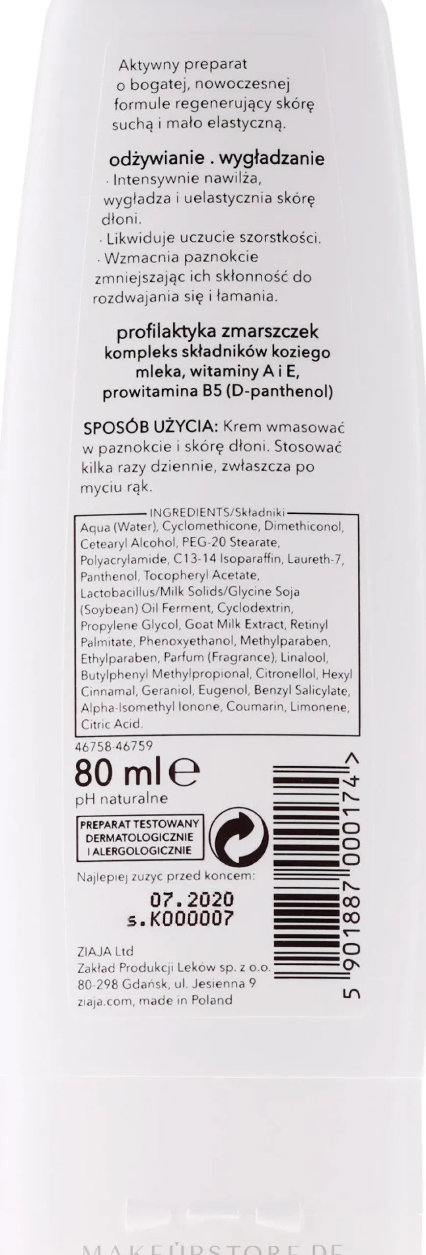 Handcreme mit Ziegenmilch