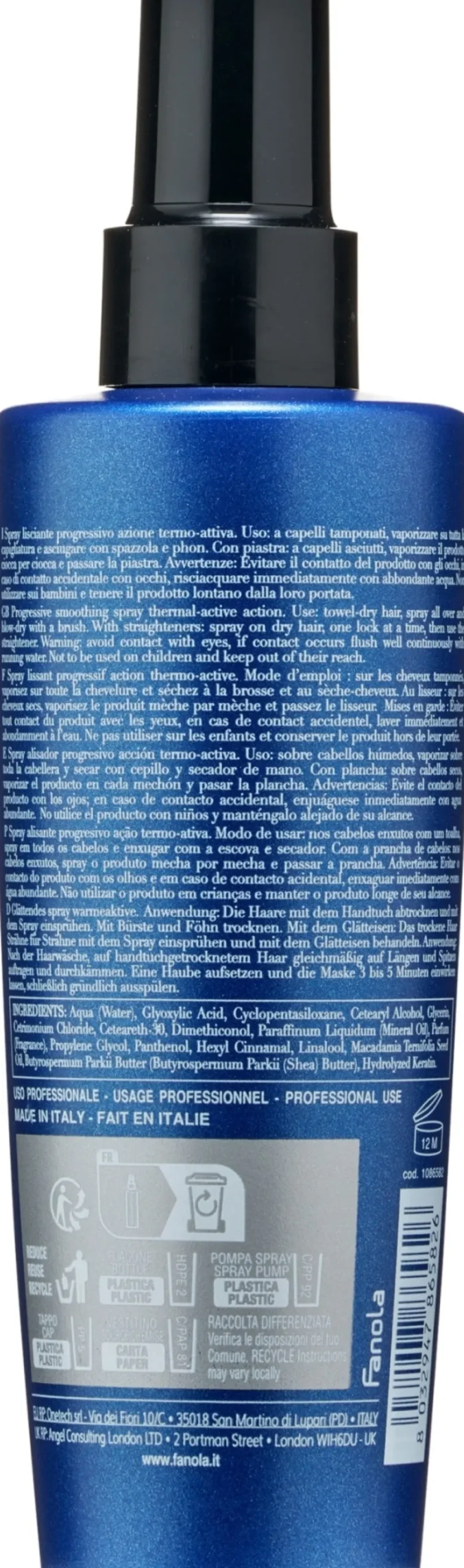Hitzeschutzspray mit Keratin für geschädigtes Haar