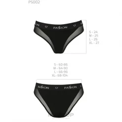 Höschen mit transparentem Einsatz PANTIES PS002 black
