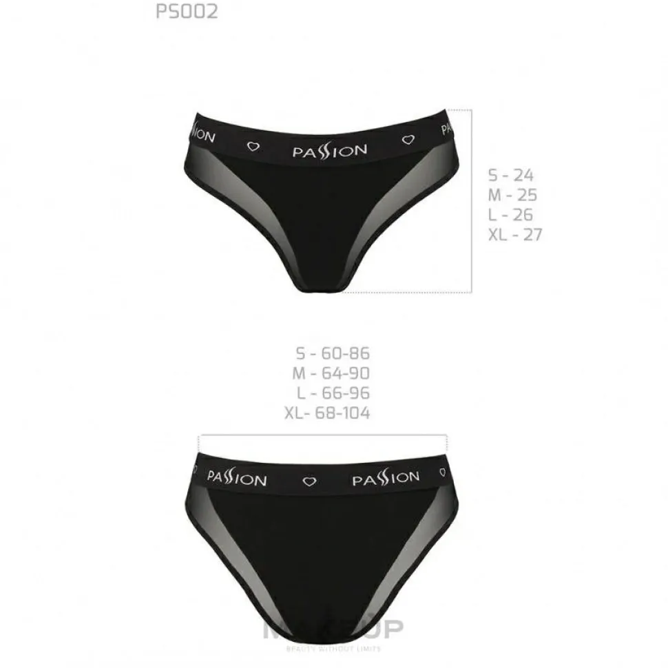 Höschen mit transparentem Einsatz PANTIES PS002 black