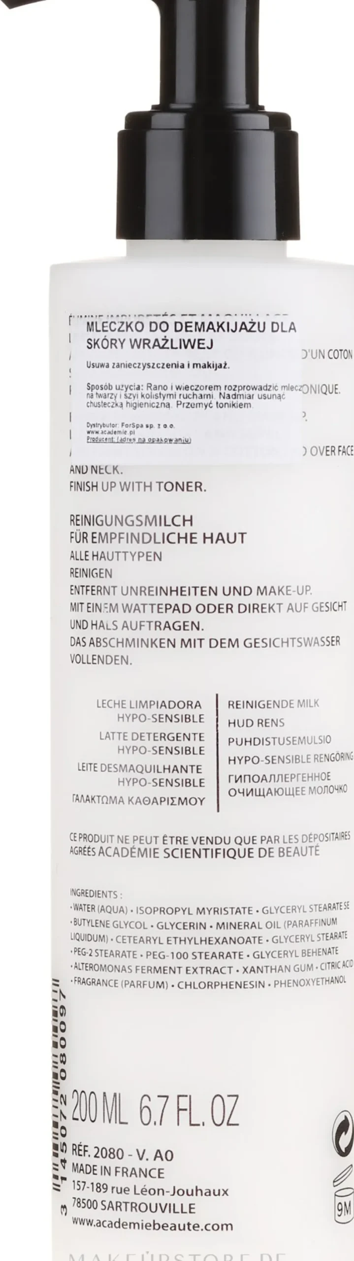 Hypoallergene Gesichtsreinigungslotion für trockene Haut