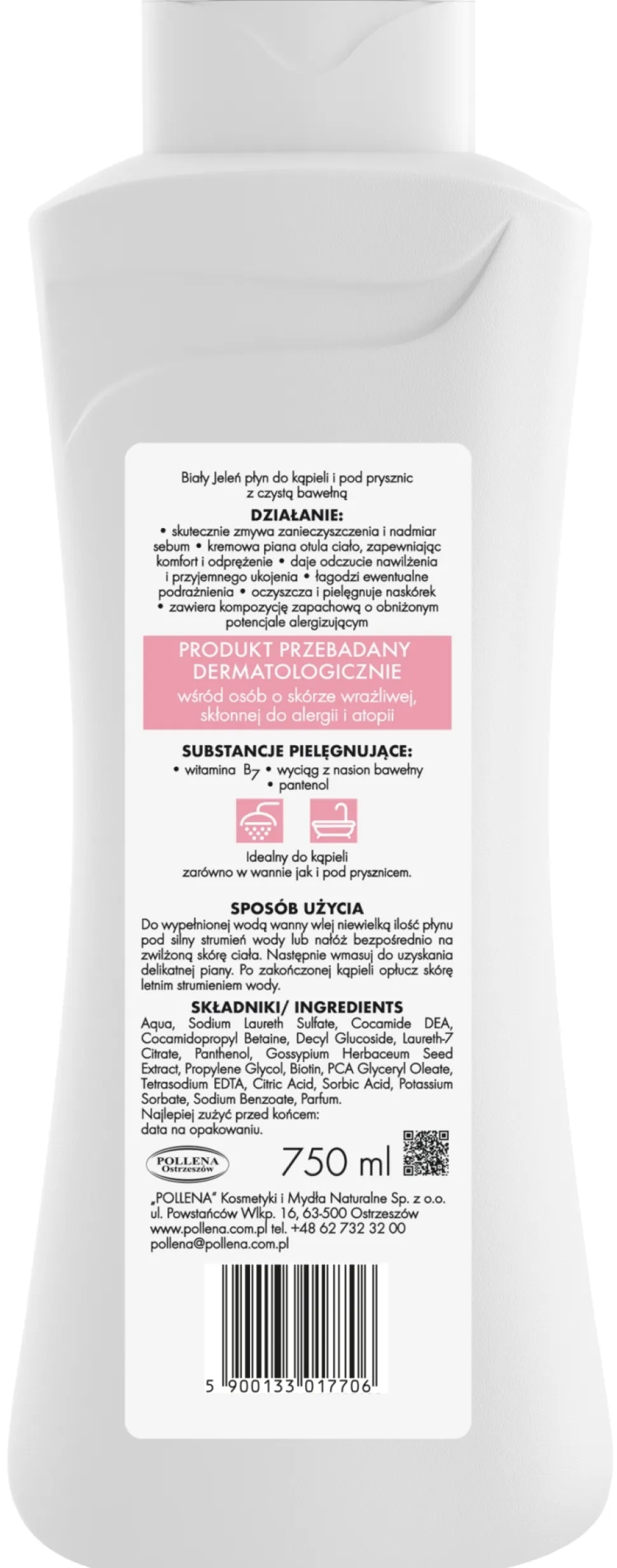 Hypoallergener Badeschaum mit Baumwolle