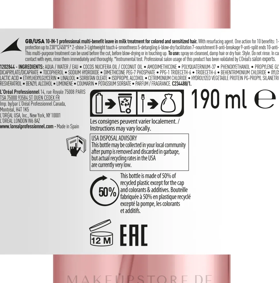 10in1 Mehrzweckspray für coloriertes Haar mit Antioxidantien