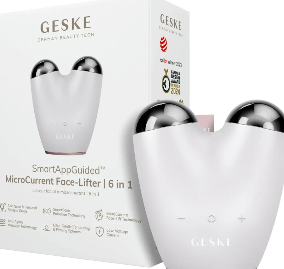 6-in-1 Mikrostrom-Gesichtslift-Gerät, weiß
