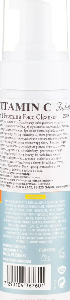 2in1 Reinigungsschaum für das Gesicht mit Vitamin C