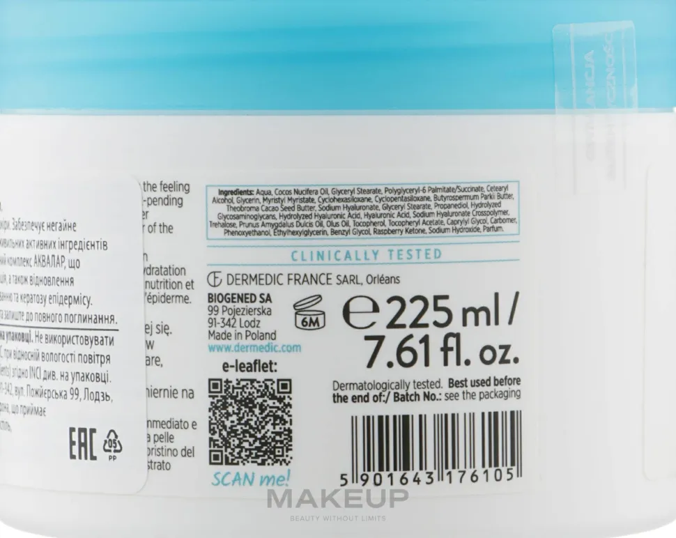 Intensiv feuchtigkeitsspendende Körperbutter mit Hyaluronsäure für trockene, sehr trockene und dehydrierte Haut