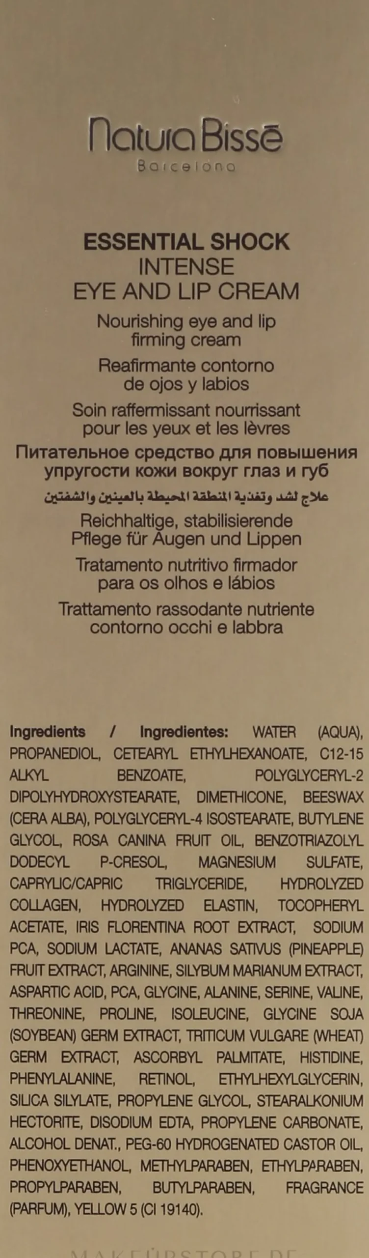 Intensiv pflegende und straffende Augen- und Lippenkonturcreme SPF 15