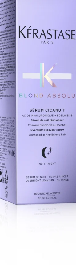 Intensiv regenerierendes Nachtserum für blondes und aufgehelltes Haar mit Hyaluronsäure und Edelweiß