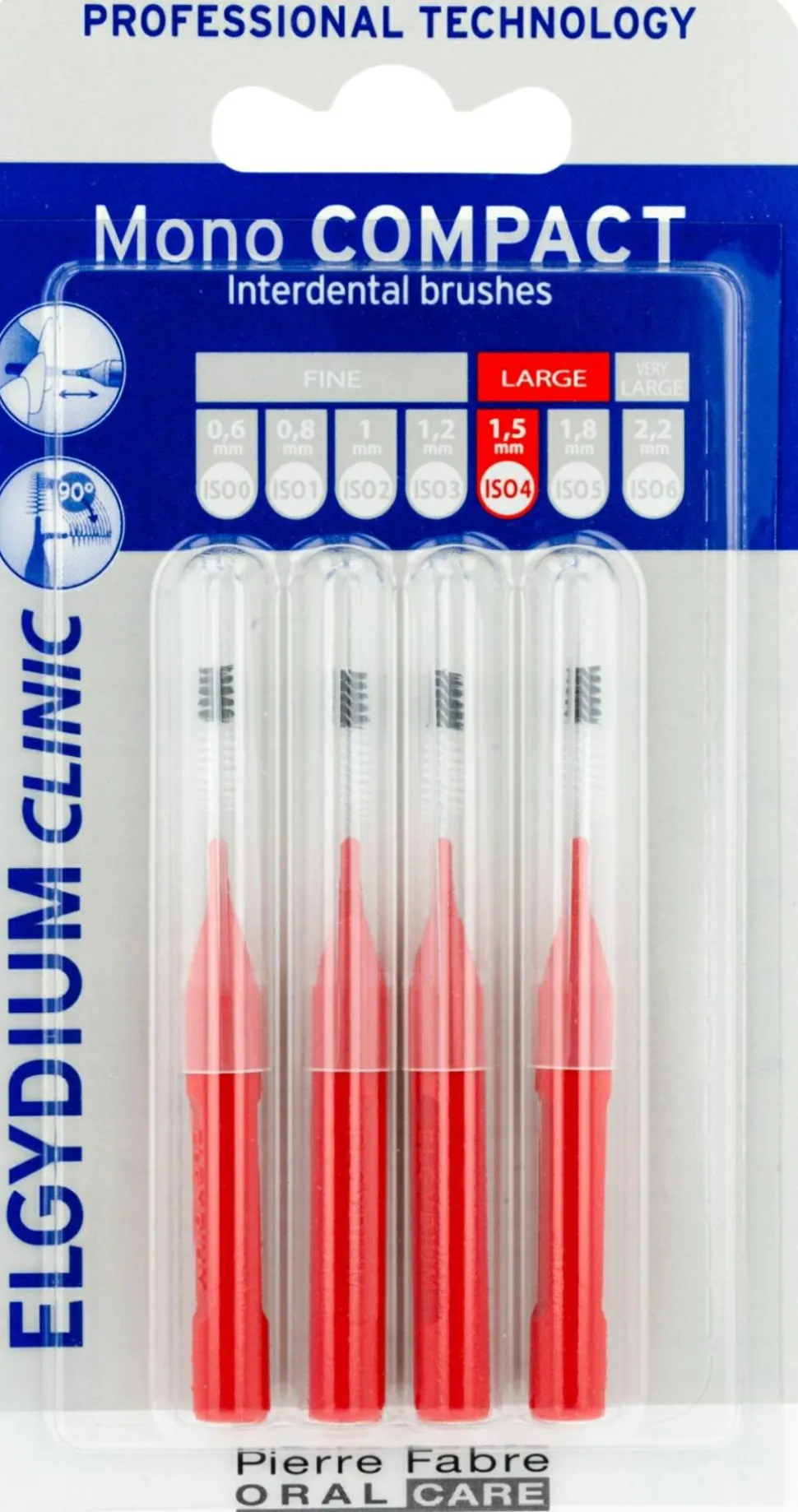 Interdentalbürste rot 4 St.