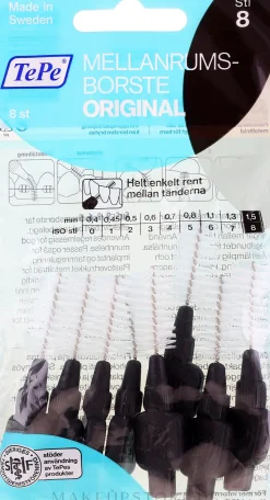 Interdentalzahnbürsten 1,5 mm schwarz 8 St.