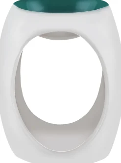 Keramik-Aromalampe weiß-grün