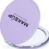 Klappbarer Taschenspiegel rund, violett