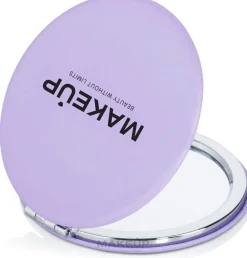 Klappbarer Taschenspiegel rund, violett