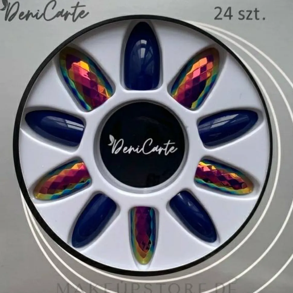 Künstliche Nägel mit Glitzer 41175 blau