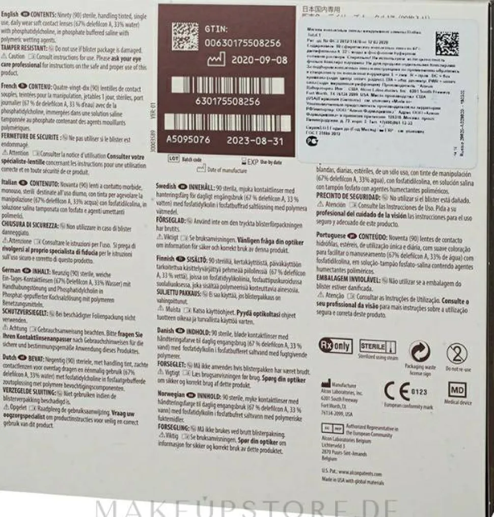 Kontaktlinsen für den Tag 90 St.
