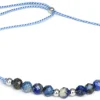 Kordelarmband mit Lapiskügelchen