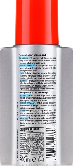 Kräftigendes und farbschützendes Shampoo mit Koffein-Komplex gegen Haarausfall für dunkelblondes bis schwarzes Haar
