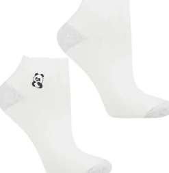 Kurze Damensocken mit Stickerei, CSD240-156, weiß
