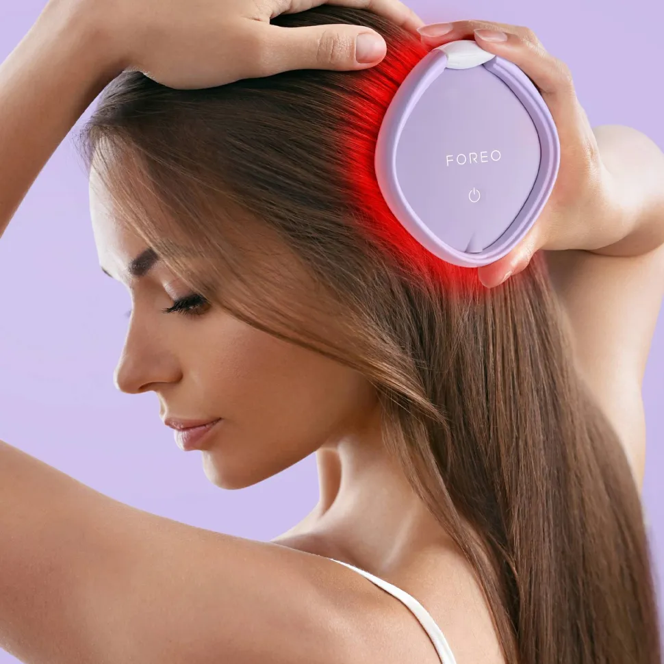LED-Haarbürste, lila