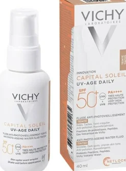 Leichter Sonnenschutz gegen die Zeichen der Lichtalterung mit SPF 50+