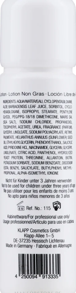 Ölfreie Gesichtslotion mit sebumregulierender Wirkung