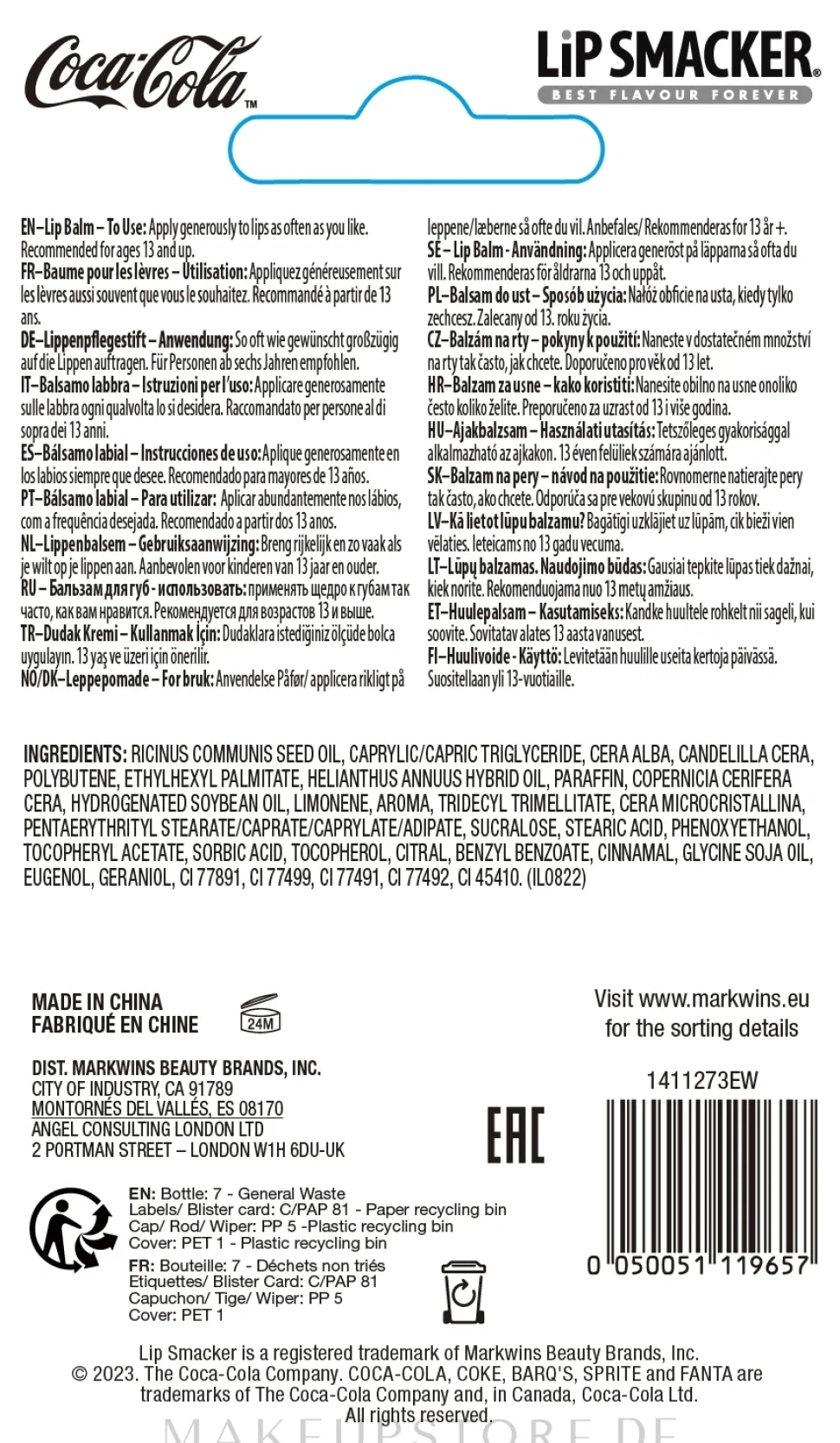 Lippenbalsam mit Coca-Cola Geschmack