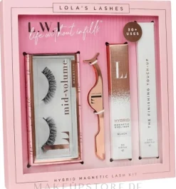 Lola's Lashes Into U Hybrid Magnetic Eyelash Kit (Eyeliner 3ml + Make-up-Entferner 2.5ml + magnetische falsche Wimpern 1 Paar + Applikator)