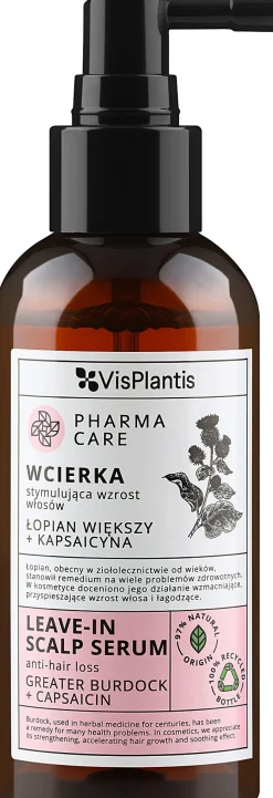 Lotion zur Stimulierung des Haarwachstums Klette und Capsaicin