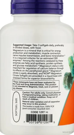 Magnesiumcitrat-Mineralien, weiche Tabletten