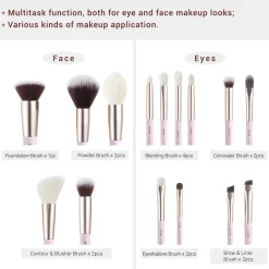 Make-up Pinsel Set, T292, 15 Stk