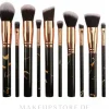 Make-up Pinsel-Set 10 St. schwarz-gold