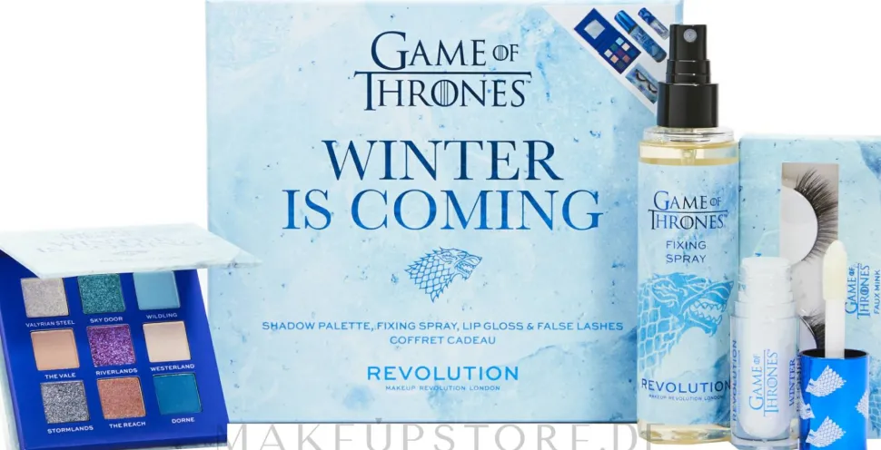 Makeup Revolution X Game Of Thrones Winter Is Coming (palette/7,2g + spray/100ml + lip/gloss/5ml + lashes/2pcs)