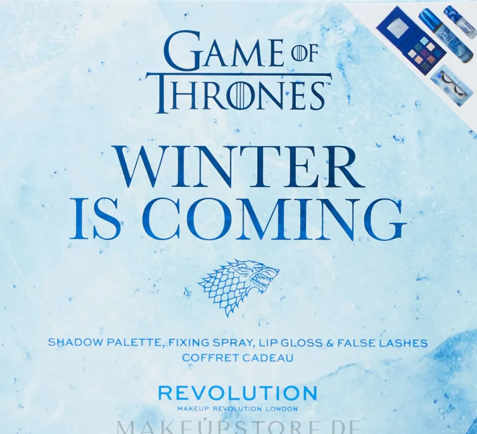 Makeup Revolution X Game Of Thrones Winter Is Coming (palette/7,2g + spray/100ml + lip/gloss/5ml + lashes/2pcs)