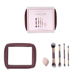 Make-up-Pinsel-Set in Kosmetiktasche, 4 Stück