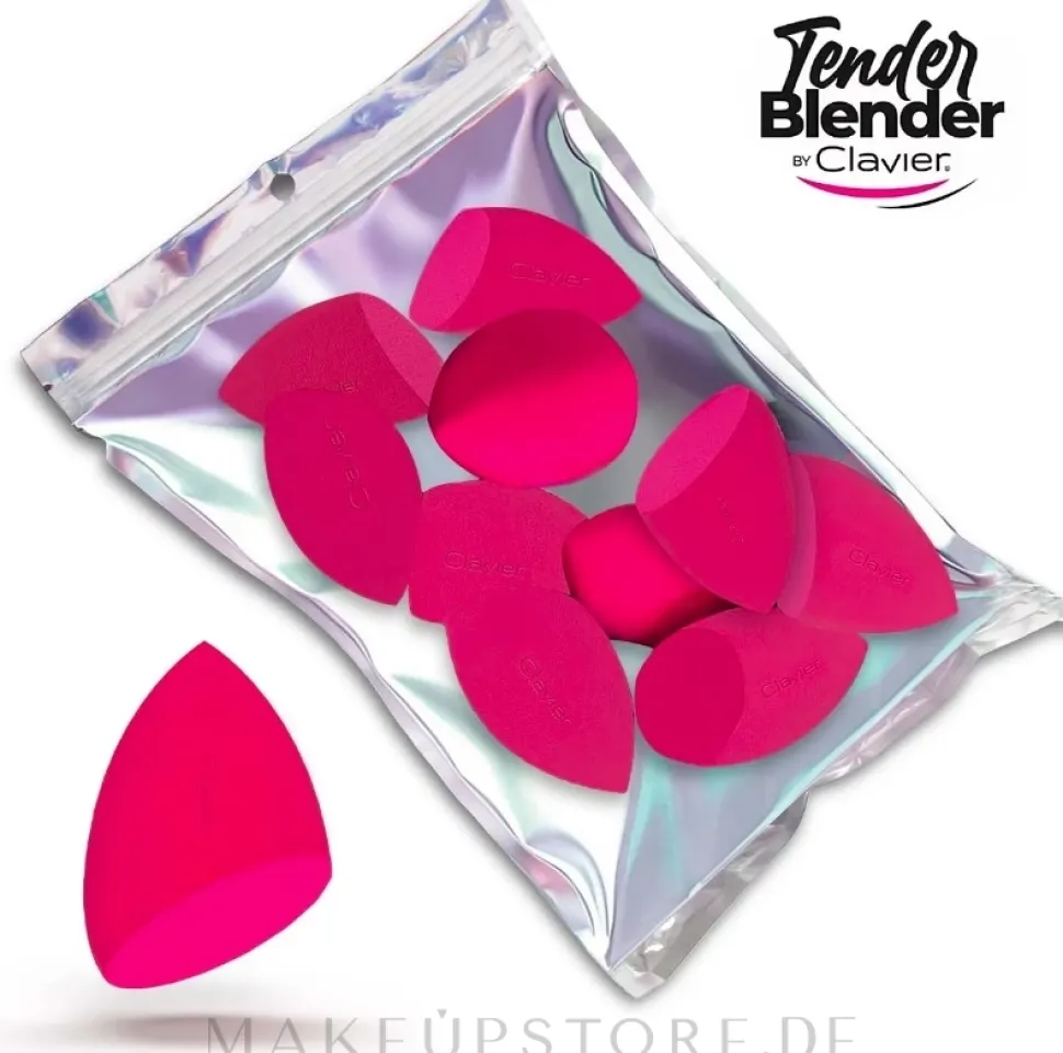 Make-up-Schwamm-Set abgeschrägt rosa