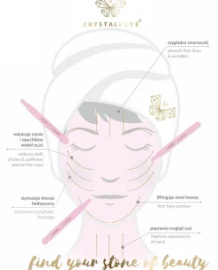 Massagegerät aus Rosenquarz für das Gesicht