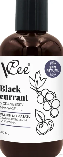 Massageöl mit schwarzen Johannisbeeren und Preiselbeeren