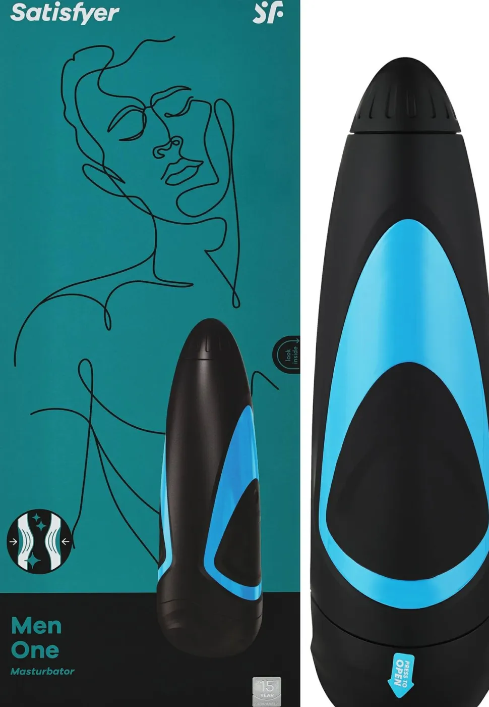 Mastrubator für Männer schwarz-blau