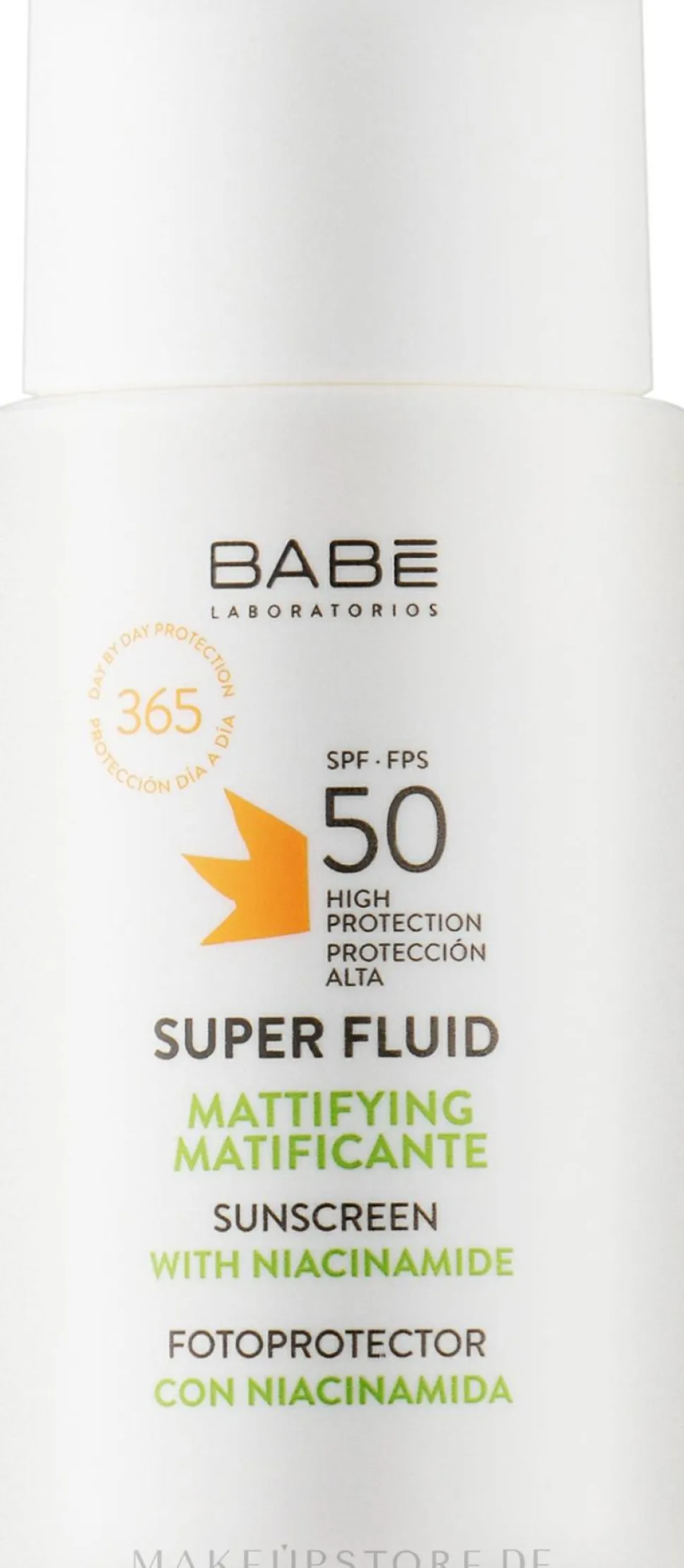 Mattierendes Superfluid Sonnenschutz SPF 50 mit Niacinamid