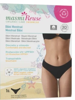 Menstruationsbadehose, schwarz