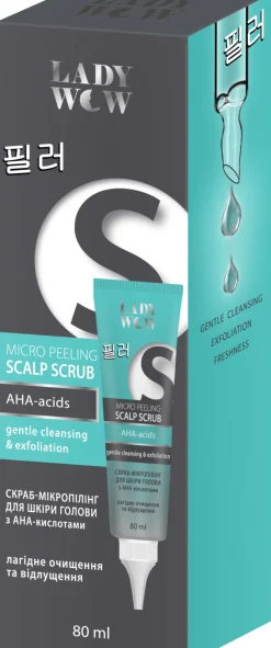 Mikropeeling für die Kopfhaut mit AHA-Säuren