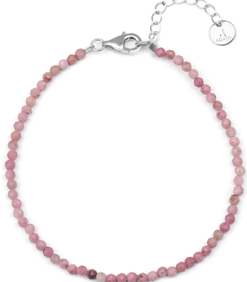Mineral-Armband mit Rhodonit