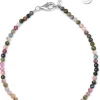 Mineralisches Armband mit farbigen Turmalinperlen