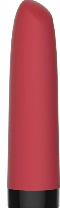 Mini-Vibrator aus Silikon 9.5 cm rot